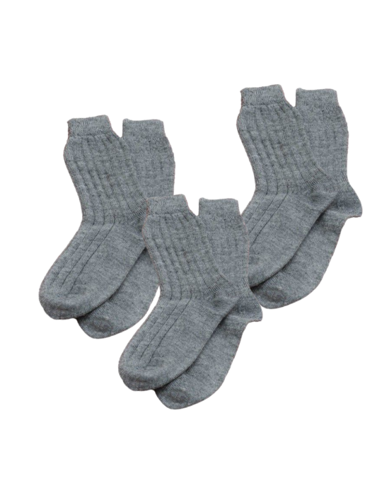 Kids LGrey Pure Wool Socks P3